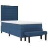 vidaXL Boxspringbett mit Matratze mit Kopfteil Blau 90 x 200 cm Stoff