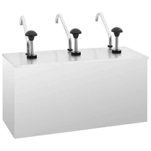 vidaXL Saucen-Spender Edelstahl 3 x 3,5 L