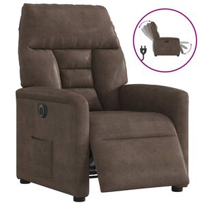 vidaXL Relaxsessel Elektrisch Braun Mikrofasergewebe