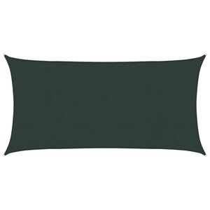 vidaXL Sonnensegel Rechteckig 2 x 6 m HDPE Dunkelgr&uuml;n