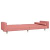 vidaXL Schlafsofa 2-Sitzer mit 2 Kissen Rosa Samt