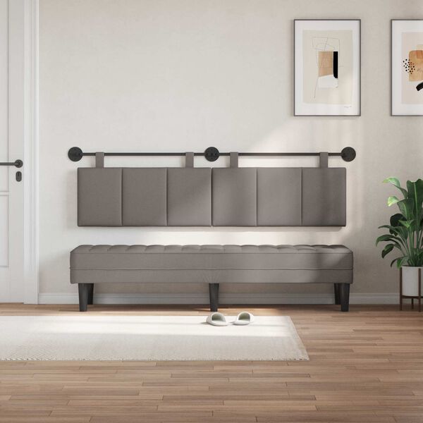 vidaXL H&auml;ngevorderseite Wandmontiert Taupe 170 x 55 x 5 cm Stoff