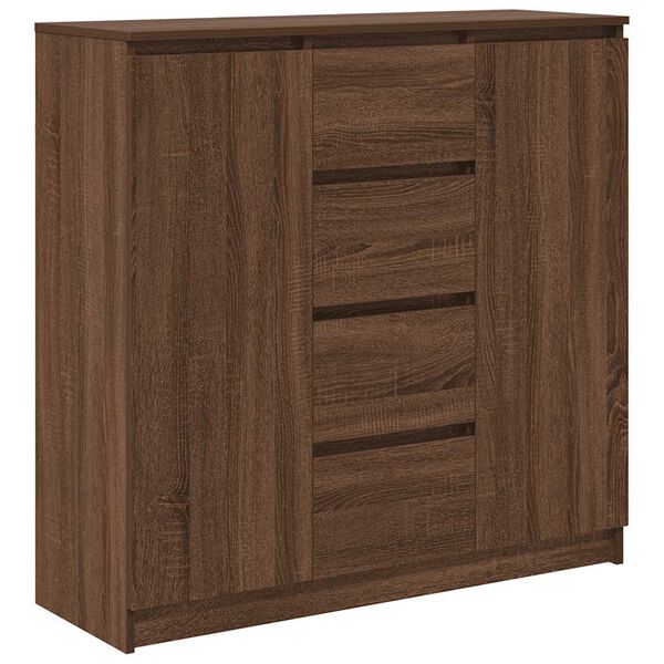 vidaXL Sideboard mit Schubladen Braun Eichen-Optik 100,5x35x98,5 cm