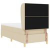 vidaXL Boxspringbett mit Matratze Dunkelgrau 90x190 cm Creme Stoff