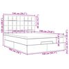 vidaXL Ottoman-Bett mit Matratze Taupe 140x190 cm Stoff