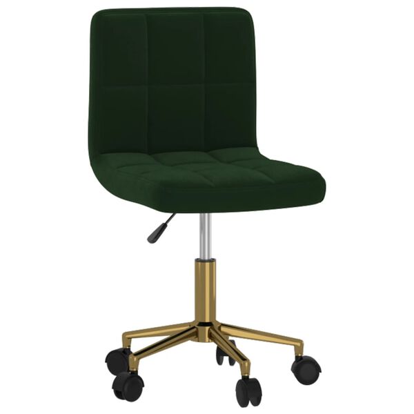 vidaXL Esszimmerst&uuml;hle 2 Stk. Drehbar Dunkelgr&uuml;n Samt