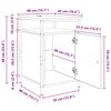 vidaXL Nachttisch Altholz 40 x 42 x 60cm Holzwerkstoff