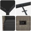vidaXL Garten Essgruppe mit Kissen 7 pcs Grau Poly-Rattan