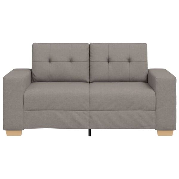 vidaXL Loveseat-Sofa Taupe 160x77x82 cm Stoff
