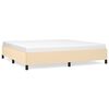 vidaXL Bettgestell ohne Matratze Creme 200x200 cm Stoff