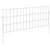 vidaXL Gartenzaun mit Pf&auml;hlen 12 pcs 75 x 30 cm Mesh Verzinkter Stahl