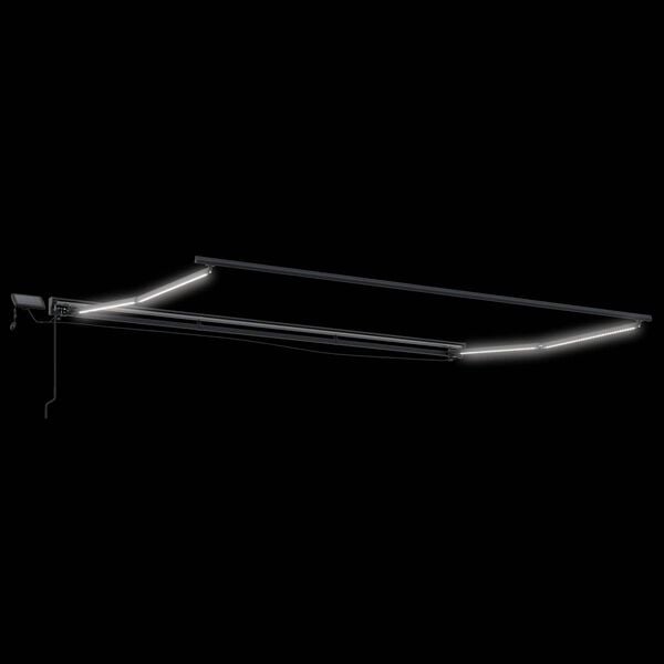 vidaXL Manueller Markisenrahmen mit LEDs Wei&szlig; 4 x 2 m