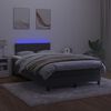 vidaXL Boxspringbett mit Matratze & LED Schwarz 120x200 cm Samt