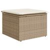 vidaXL 7-tlg. Garten-Sofagarnitur mit Kissen Beige Poly Rattan