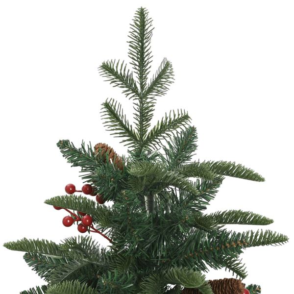vidaXL Künstlicher Weihnachtsbaum Klappbar mit Zapfen Beeren 120 cm