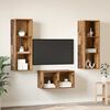 vidaXL TV-Schrankset Altholz 37 x 37 x 107 cm Holzwerkstoff
