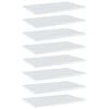 vidaXL B&uuml;cherregal-Bretter 8 Stk. Hochglanz-Wei&szlig; 60x40x1,5 cm