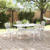 vidaXL Garten Essgruppe 5 pcs Wei&szlig; Aluminium