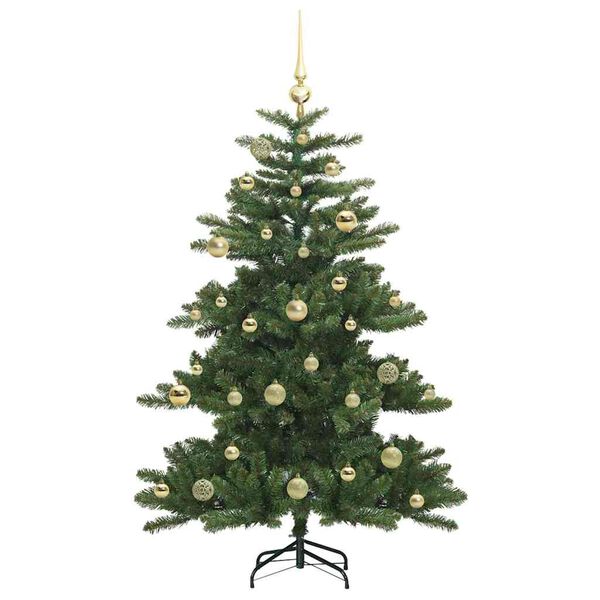 vidaXL K&uuml;nstlicher klappbarer Weihnachtsbaum Gr&uuml;n 150 cm PVC und Stahl
