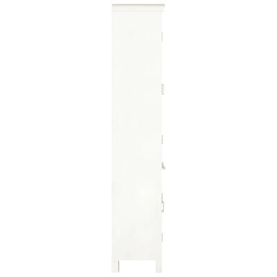 vidaXL Kleiderschrank Weiß 120x40x200 cm Mango Massivholz