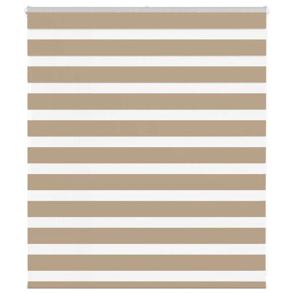 vidaXL Doppelrollo Sandbraun 135x100 cm Stoffbreite 130,9 cm Polyester