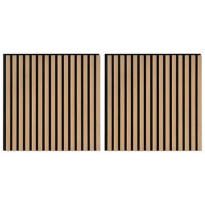 vidaXL Wandpaneele 2 stk. 60,5 x 60 cm Natur