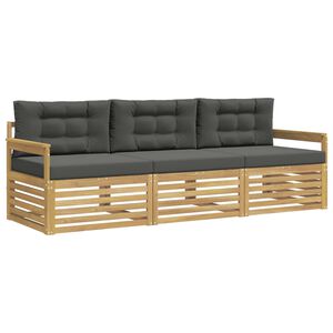 vidaXL Outdoor-Sofagarnitur 3 stk. Wei&szlig; und Anthrazit Polyester