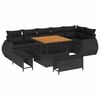 vidaXL Gartensofa-set 9 stk. Schwarz Poly-Rattan