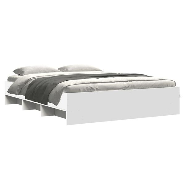 vidaXL Bettgestell ohne Matratze Wei&szlig; 160x200 cm Holzwerkstoff