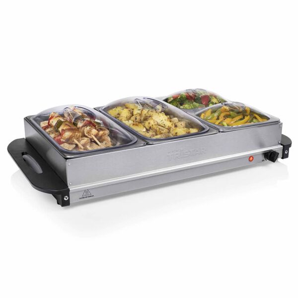 Tristar Buffet-Speisenw&auml;rmer 300 W 6,8 L Edelstahl Silbern