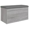 vidaXL Sitzbank mit Stauraum Grau Sonoma 82x42x45 cm Holzwerkstoff
