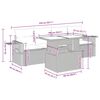 vidaXL 5-tlg. Garten-Sofagarnitur mit Kissen Braun Poly Rattan