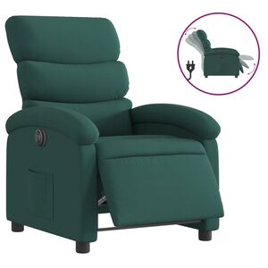 vidaXL Relaxsessel Elektrisch Dunkelgr&uuml;n Stoff