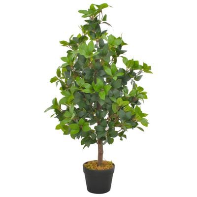 vidaXL Künstliche Pflanze Lorbeerbaum mit Topf Grün 90 cm