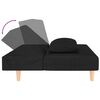 vidaXL Schlafsofa 2-Sitzer mit 2 Kissen Schwarz Stoff