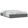 vidaXL Ottoman Bettgestell Dunkelgrau 152 x 203 cm Stoff