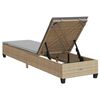 vidaXL Sonnenliege mit Auflagen Beige 55x200x25,5cm Poly Rattan