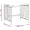 vidaXL Gartenhocker mit Kissen 4 Stk. Schwarz 41x41x36 cm Poly Rattan