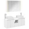 vidaXL Badezimmerschrank-Set 4 pcs Wei&szlig; Holzwerkstoff