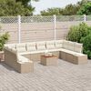 vidaXL Garten-Sofa-Set 11 pcs Beige und Wei&szlig;