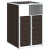 vidaXL M&uuml;lltonnenbox f&uuml;r 1 Tonne Braun 72x81x115 cm Stahl