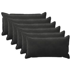vidaXL Kissen mit Kissen HOUTEN 6 Stk. Schwarz Samt