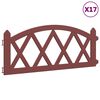 vidaXL Rasenkanten 17 Stk. Rot 10 m PP