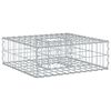 vidaXL Gabionen Hochbeet 60 x 60 x 20 cm Verzinkter Stahl Silber