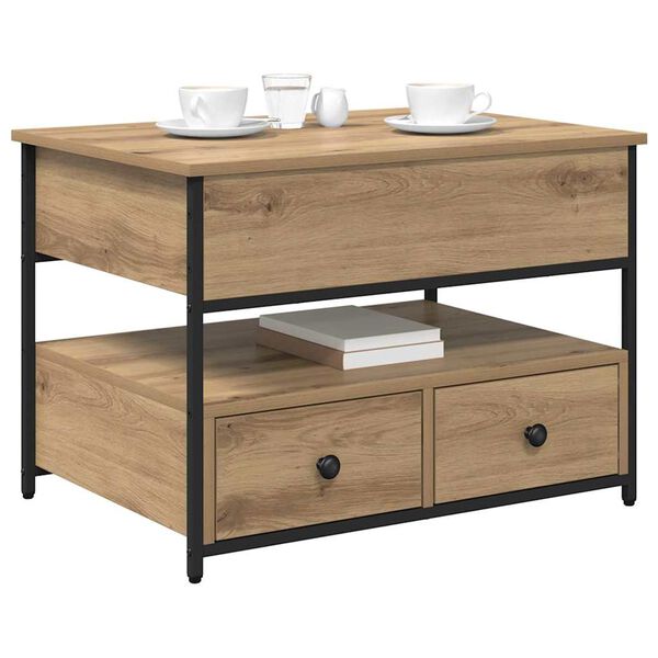 vidaXL Couchtisch Artisan-Eiche 70 x 50 x 54,5 cm Holzwerkstoff