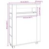 vidaXL Schmaler Badschrank mit Rädern Sonoma-Eiche Holzwerkstoff
