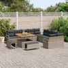 vidaXL Gartensofa-set mit Kissen 13 pcs Grau Poly-Rattan
