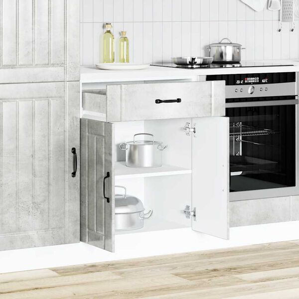 vidaXL K&uuml;chen-Unterschrank Lucca Betongrau Holzwerkstoff