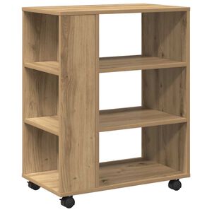 vidaXL Rollcontainer Artisan-Eiche 60x35x75 cm Holzwerkstoff