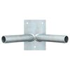 vidaXL Fahnen Pole Holde Silber 11,5 x 7,5 x 0,2 cm Stahl